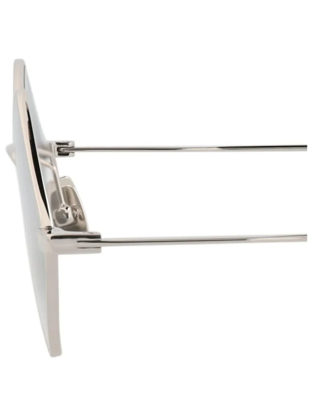 New Saint Laurent Women's Sunglasses Square Rectangle Metal Frame Unisex Silver